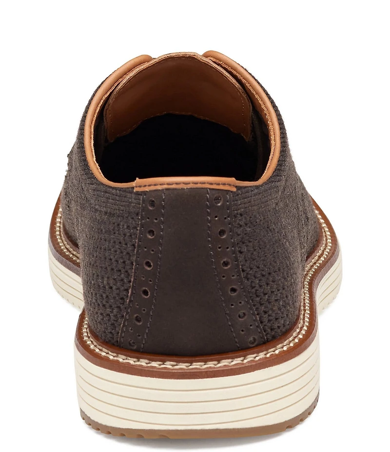 Johnston & Murphy Men's Upton Heathered Knit Wingtip Lace Up Oxfords