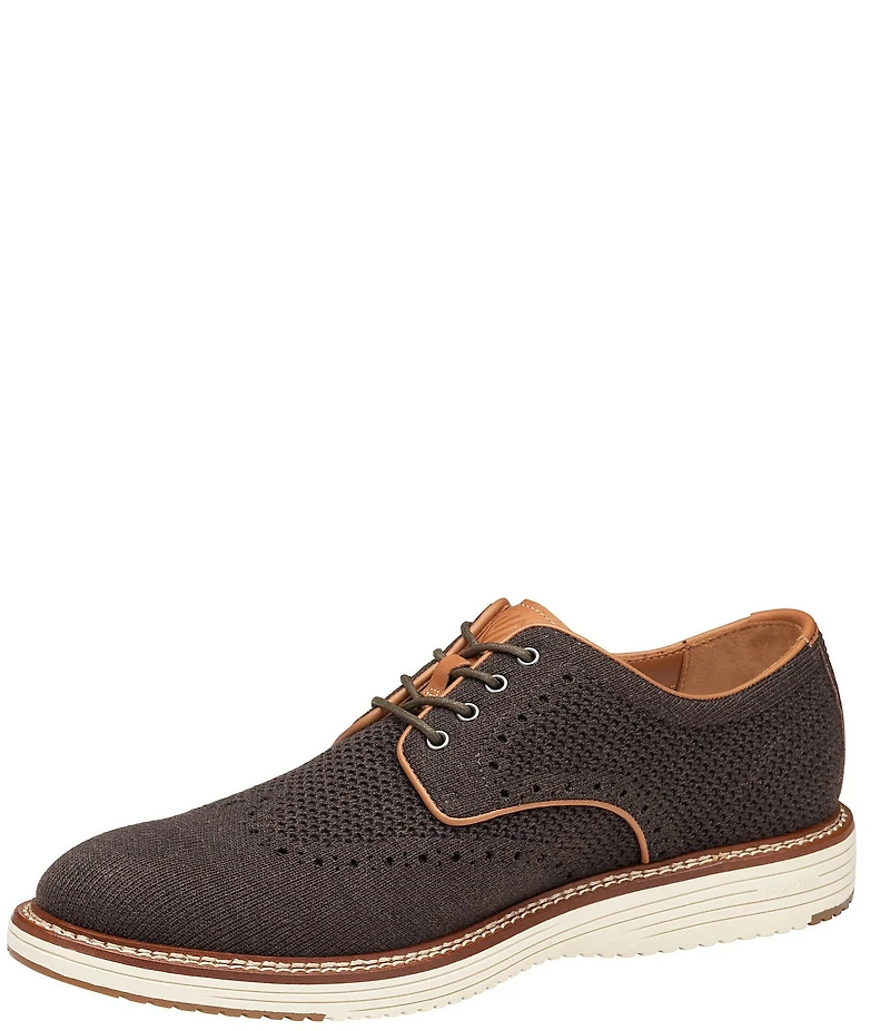 Johnston & Murphy Men's Upton Heathered Knit Wingtip Lace Up Oxfords