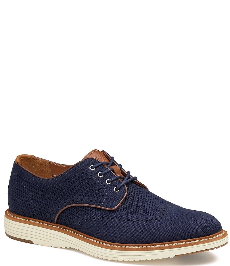 Johnston & Murphy Men's Upton Knit Wingtip Brogue Detail Oxfords