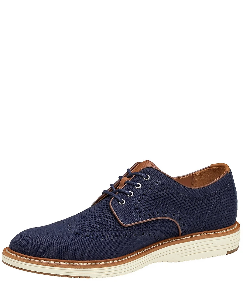 Johnston & Murphy Men's Upton Knit Wingtip Brogue Detail Oxfords