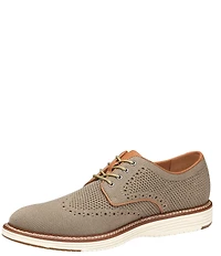 Johnston & Murphy Men's Upton Heathered Knit Wingtip Lace Up Oxfords