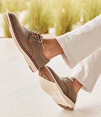 Johnston & Murphy Men's Upton Heathered Knit Wingtip Lace Up Oxfords