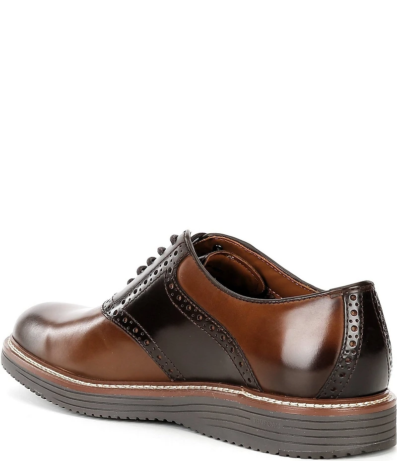 Johnston & Murphy Men's Upton Leather Brogue Detail Saddle Oxfords