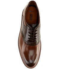 Johnston & Murphy Men's Upton Leather Brogue Detail Saddle Oxfords