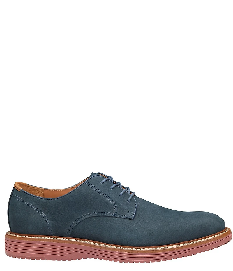 Johnston & Murphy Men's Upton Nubuck Plain Toe Lace Up Oxfords