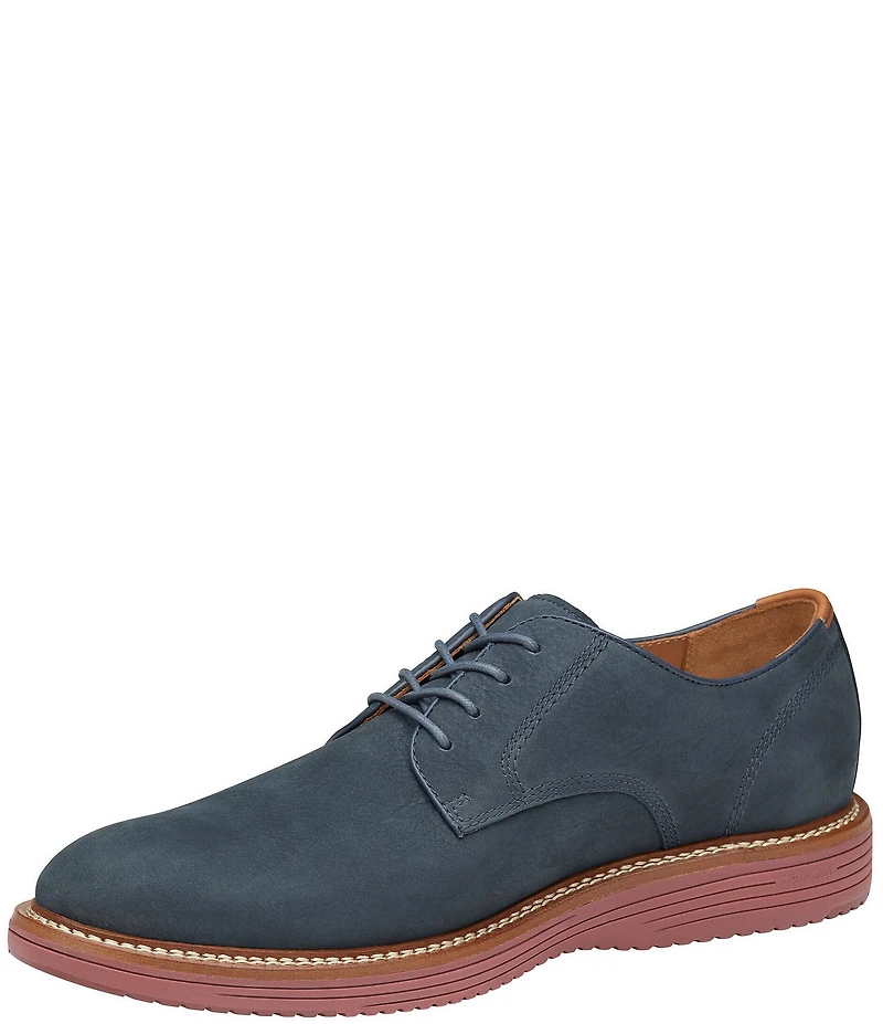 Johnston & Murphy Men's Upton Nubuck Plain Toe Lace Up Oxfords