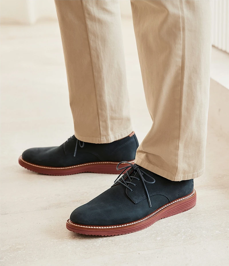 Johnston & Murphy Men's Upton Nubuck Plain Toe Lace Up Oxfords
