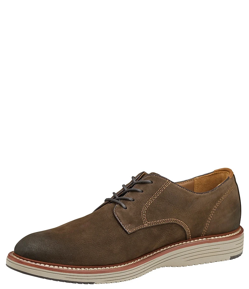 Johnston & Murphy Men's Upton Nubuck Plain Toe Lace Up Oxfords