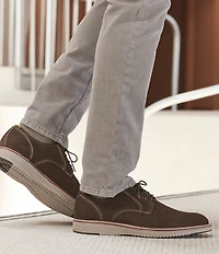 Johnston & Murphy Men's Upton Nubuck Plain Toe Lace Up Oxfords