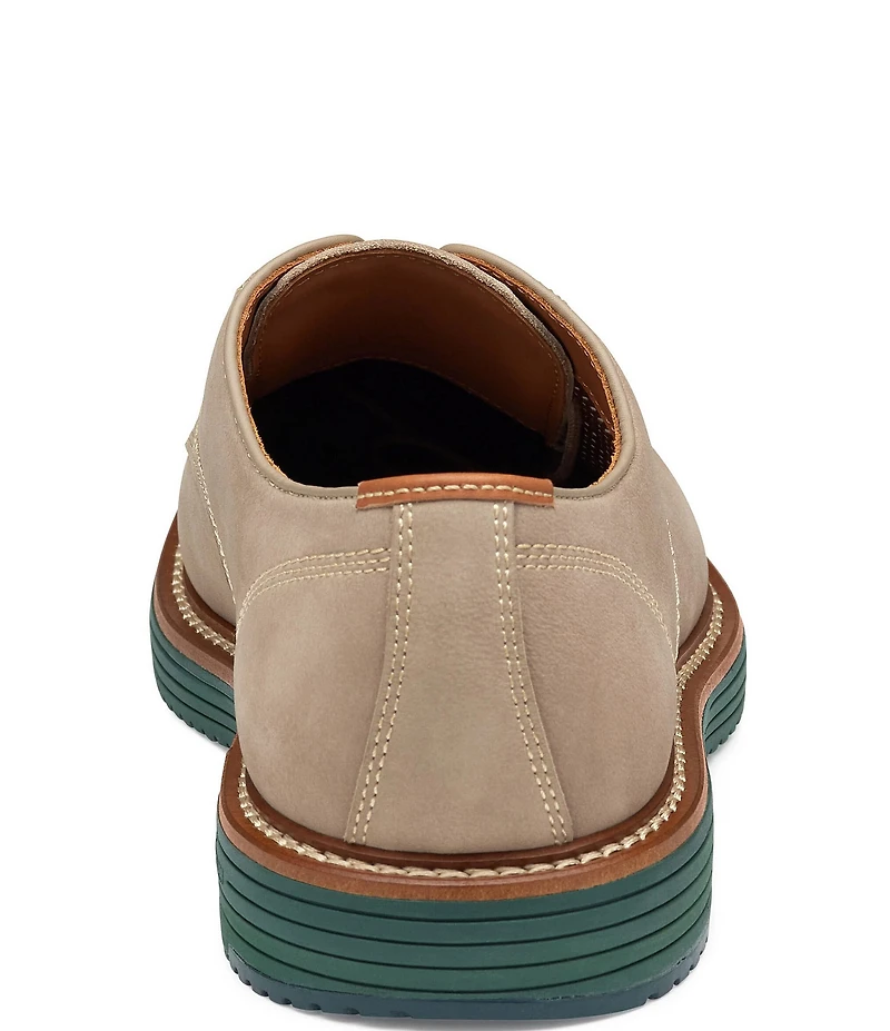 Johnston & Murphy Men's Upton Nubuck Plain Toe Lace Up Oxfords