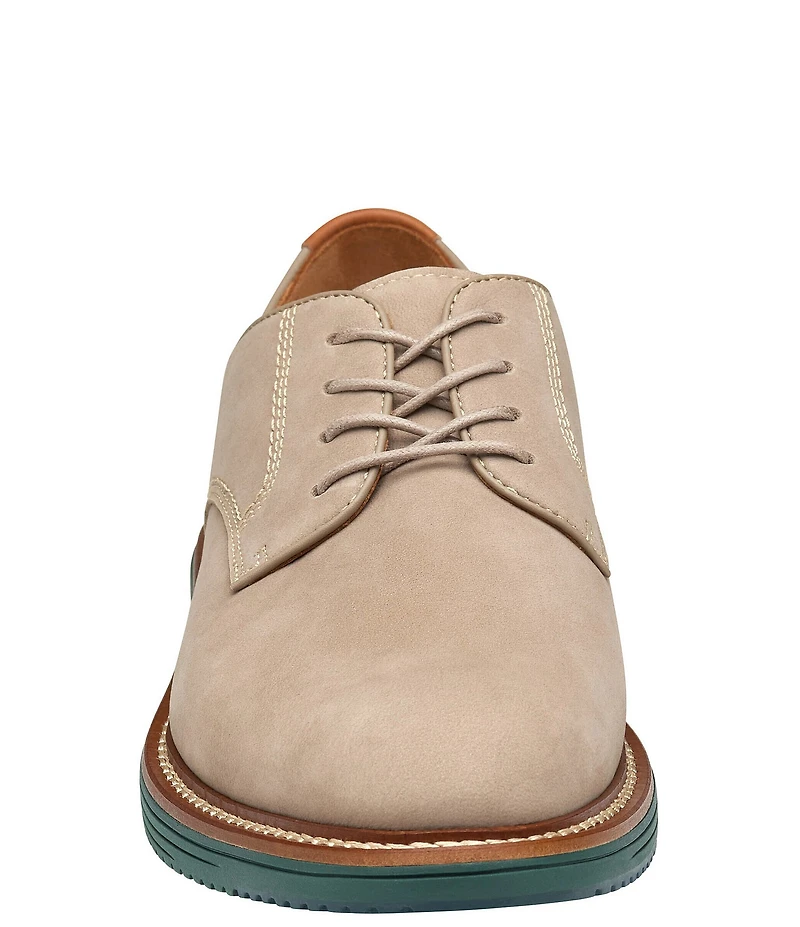 Johnston & Murphy Men's Upton Nubuck Plain Toe Lace Up Oxfords