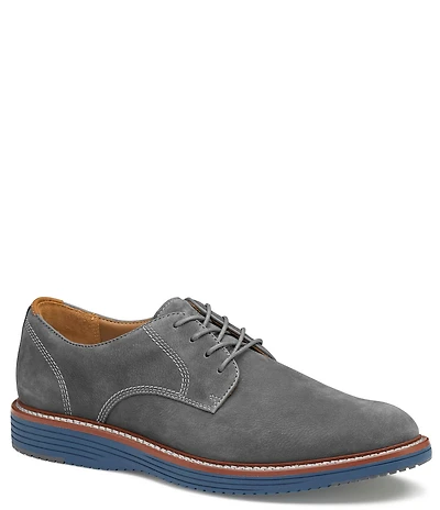 Johnston & Murphy Men's Upton Nubuck Plain Toe Lace Up Oxfords