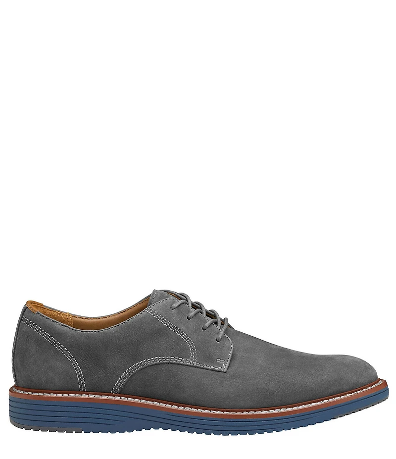 Johnston & Murphy Men's Upton Nubuck Plain Toe Lace Up Oxfords