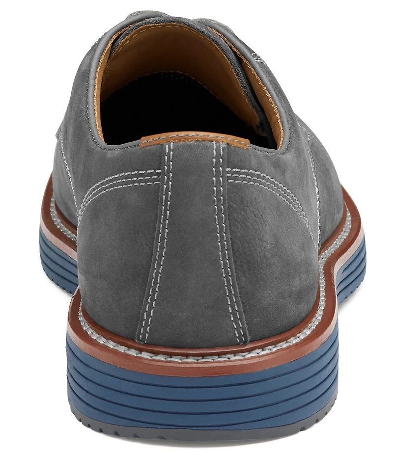 Johnston & Murphy Men's Upton Nubuck Plain Toe Lace Up Oxfords