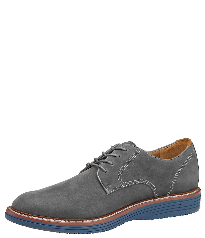Johnston & Murphy Men's Upton Nubuck Plain Toe Lace Up Oxfords