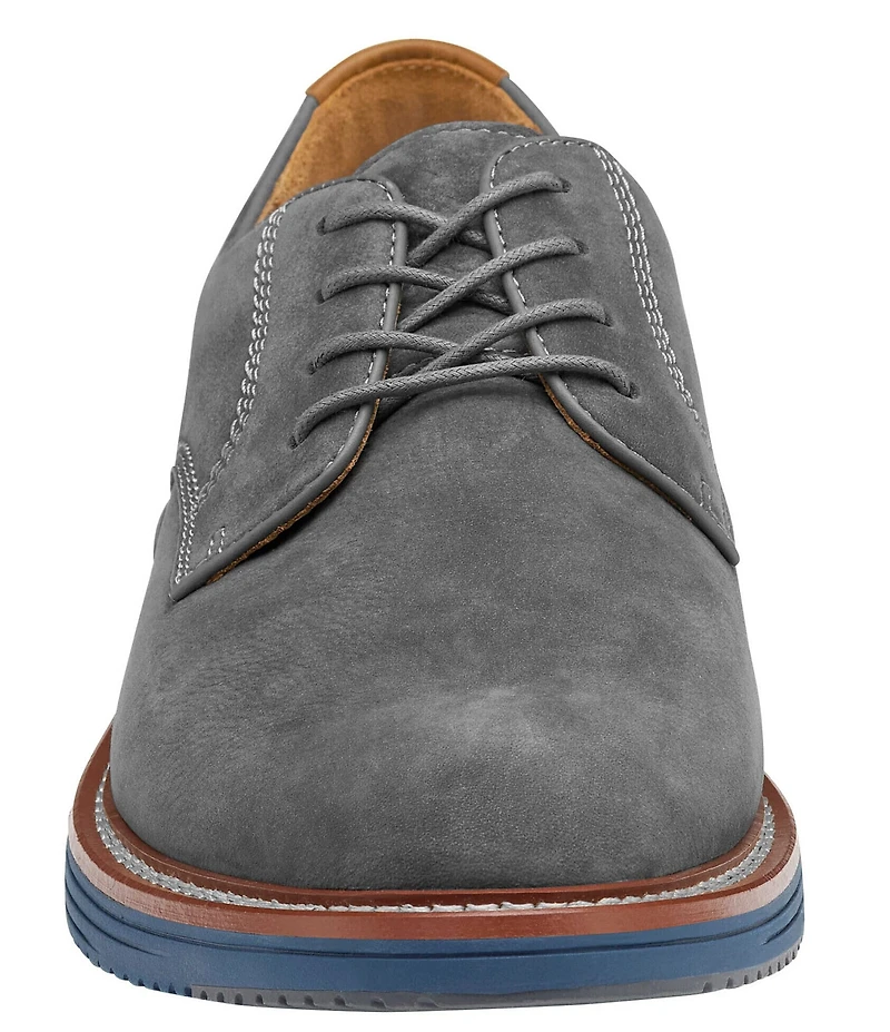 Johnston & Murphy Men's Upton Nubuck Plain Toe Lace Up Oxfords