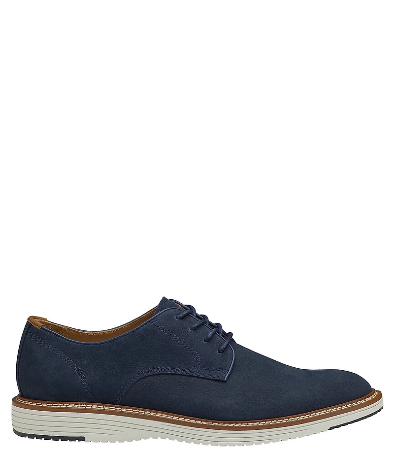 Johnston & Murphy Men's Upton Nubuck Plain Toe Lace Up Oxfords