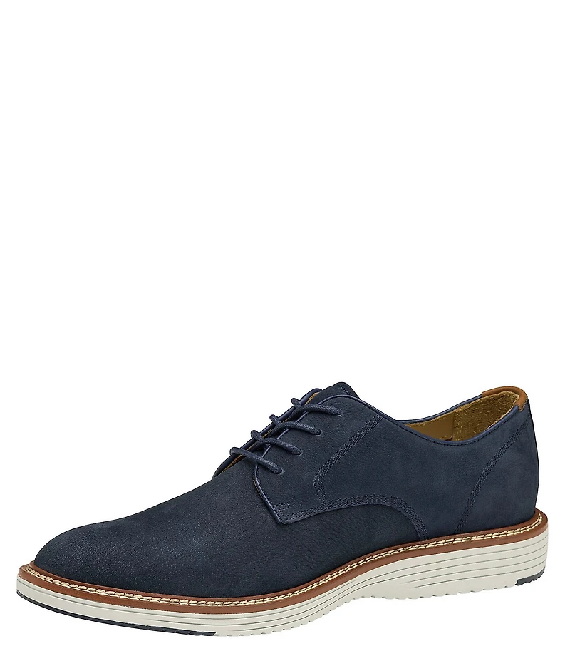 Johnston & Murphy Men's Upton Nubuck Plain Toe Lace Up Oxfords