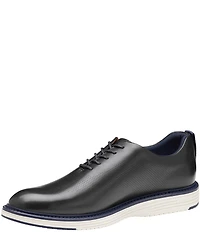 Johnston & Murphy Men's Upton One Piece Perforated Leather Plain Toe Oxfords