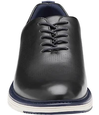 Johnston & Murphy Men's Upton One Piece Perforated Leather Plain Toe Oxfords