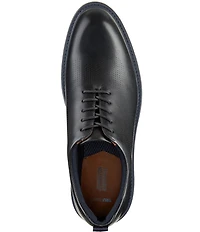 Johnston & Murphy Men's Upton One Piece Perforated Leather Plain Toe Oxfords