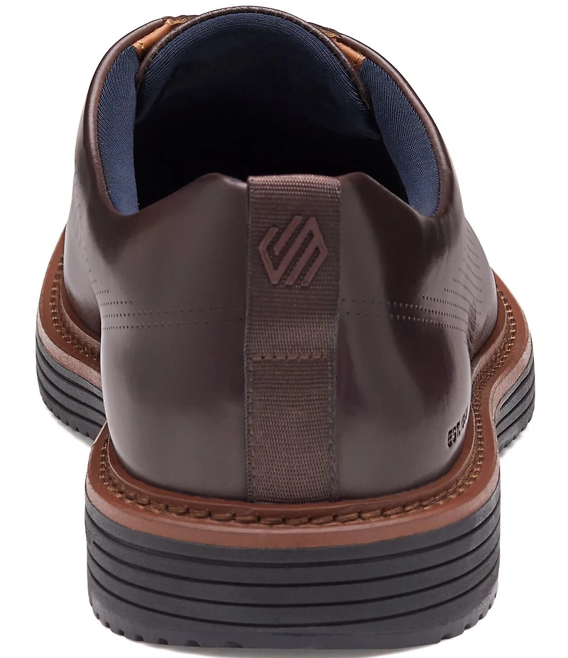 Johnston & Murphy Men's Upton One Piece Perforated Leather Plain Toe Oxfords