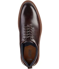 Johnston & Murphy Men's Upton One Piece Perforated Leather Plain Toe Oxfords