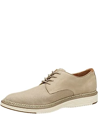 Johnston & Murphy Men's Upton Perforated Nubuck Plain Toe Lace Up Oxfords