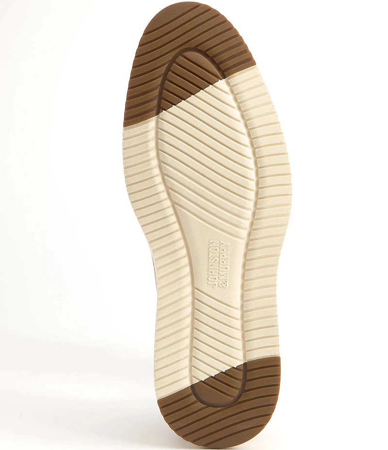 Johnston & Murphy Men's Upton Perforated Nubuck Plain Toe Lace Up Oxfords