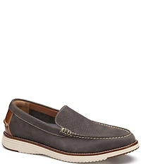 Johnston & Murphy Men's Upton Perforated Nubuck Venetian Loafers