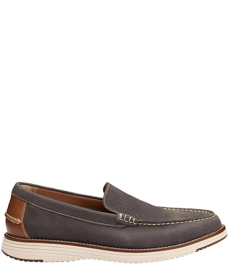 Johnston & Murphy Men's Upton Perforated Nubuck Venetian Loafers