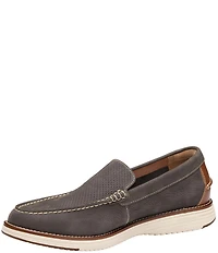 Johnston & Murphy Men's Upton Perforated Nubuck Venetian Loafers
