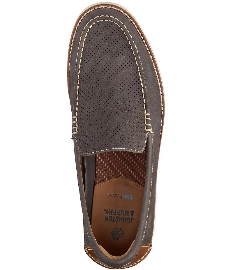 Johnston & Murphy Men's Upton Perforated Nubuck Venetian Loafers