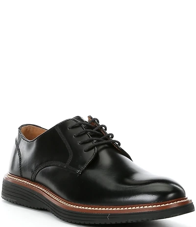 Johnston & Murphy Men's Upton Oiled Leather Plain Toe Leather Oxfords