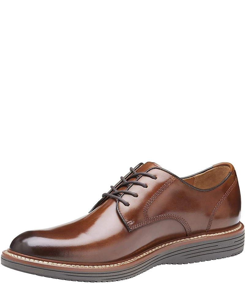 Johnston & Murphy Men's Upton Oiled Leather Plain Toe Leather Oxfords