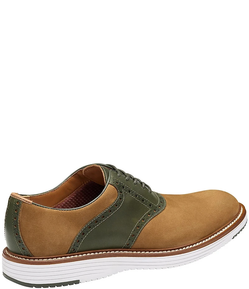 Johnston & Murphy Men's Upton Nubuck Saddle Brogue Detail Oxfords