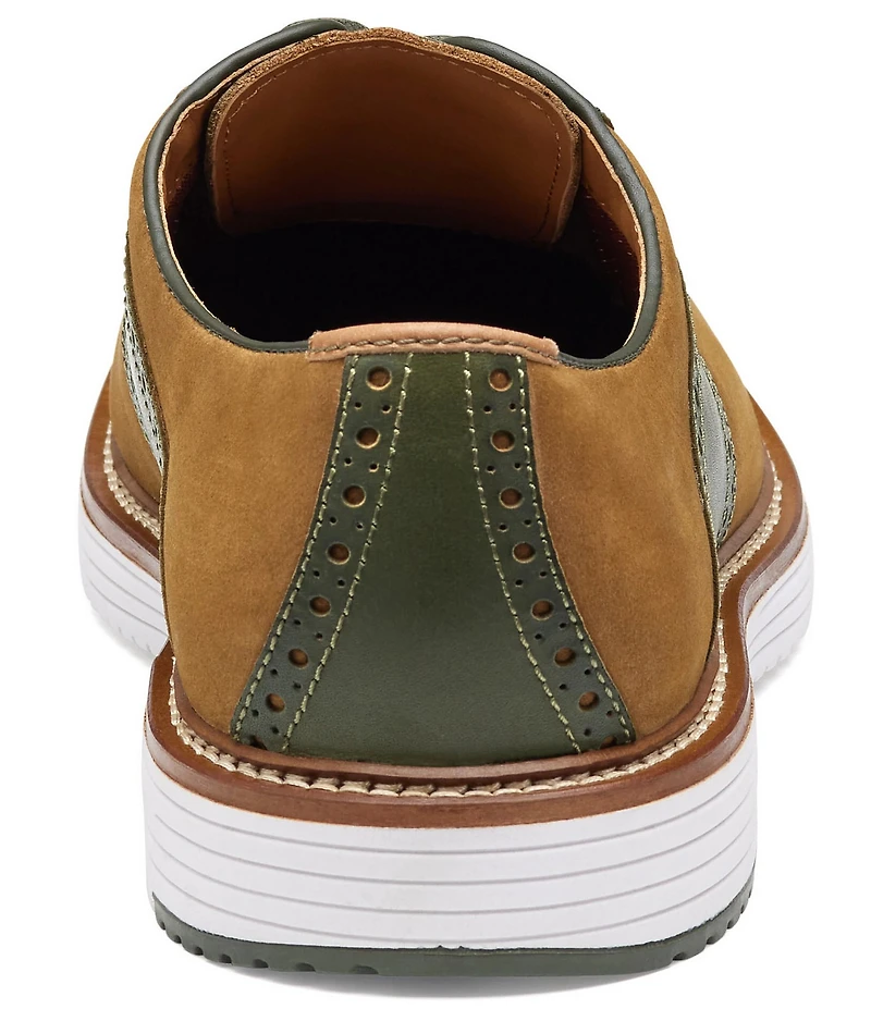 Johnston & Murphy Men's Upton Nubuck Saddle Brogue Detail Oxfords