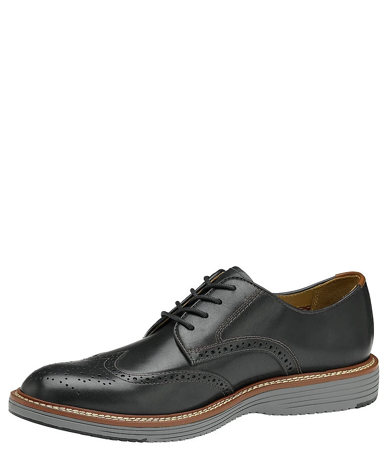 Johnston & Murphy Men's Upton Leather Wingtip Brogue Detail Oxfords
