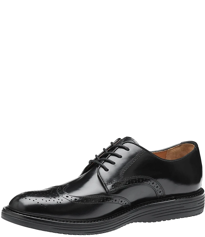 Johnston & Murphy Men's Upton Oiled Leather Wingtip Brogue Detail Oxfords