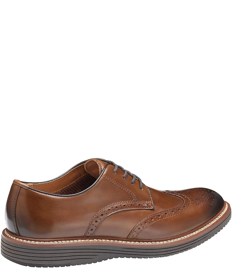 Johnston & Murphy Men's Upton Oiled Leather Wingtip Brogue Detail Oxfords