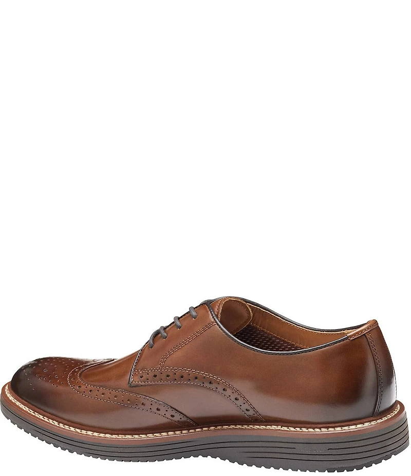 Johnston & Murphy Men's Upton Oiled Leather Wingtip Brogue Detail Oxfords