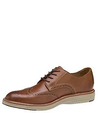 Johnston & Murphy Men's Upton Leather Wingtip Brogue Detail Oxfords