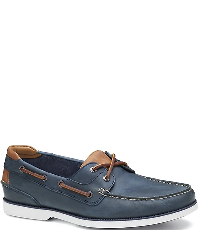 Johnston & Murphy Men's Ventura Leather 2-Eye Boat Shoes