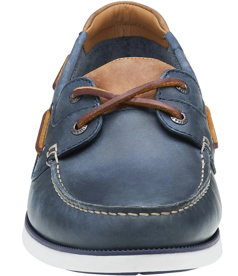 Johnston & Murphy Men's Ventura Leather 2-Eye Boat Shoes