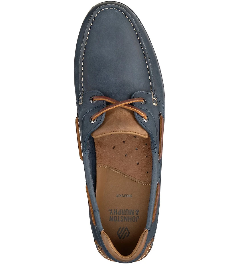 Johnston & Murphy Men's Ventura Leather 2-Eye Boat Shoes