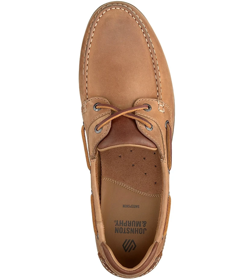 Johnston & Murphy Men's Ventura Leather 2-Eye Boat Shoes