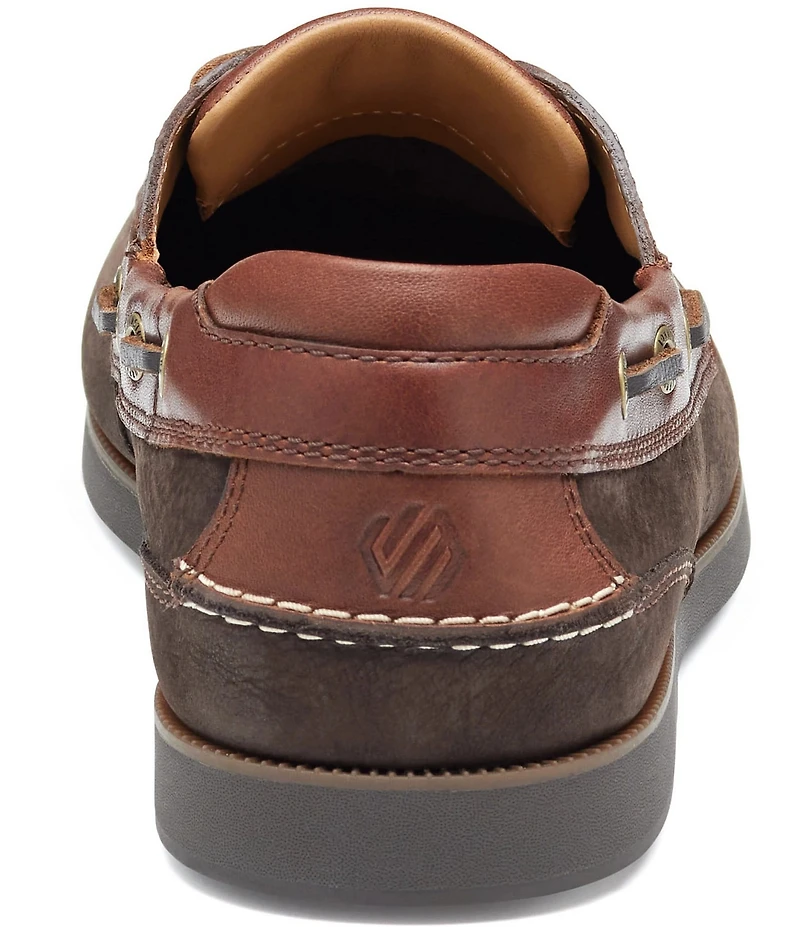 Johnston & Murphy Men's Ventura 2-Eye Nubuck Slip On Boat Shoes