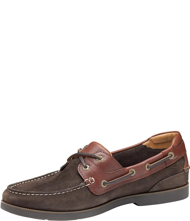 Johnston & Murphy Men's Ventura 2-Eye Nubuck Slip On Boat Shoes
