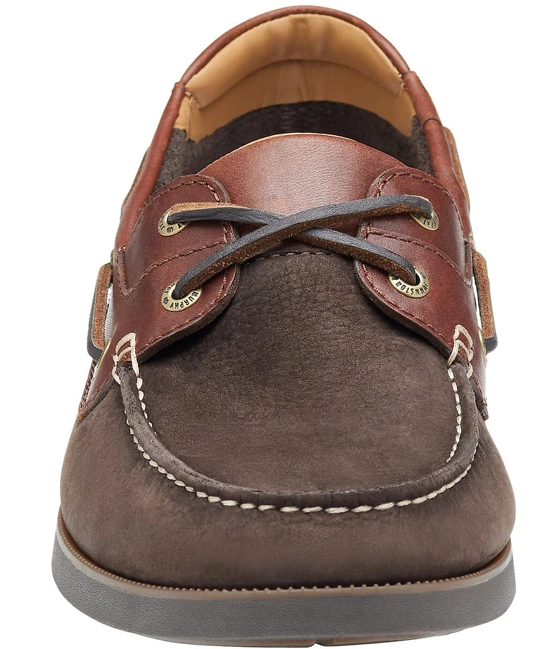 Johnston & Murphy Men's Ventura 2-Eye Nubuck Slip On Boat Shoes