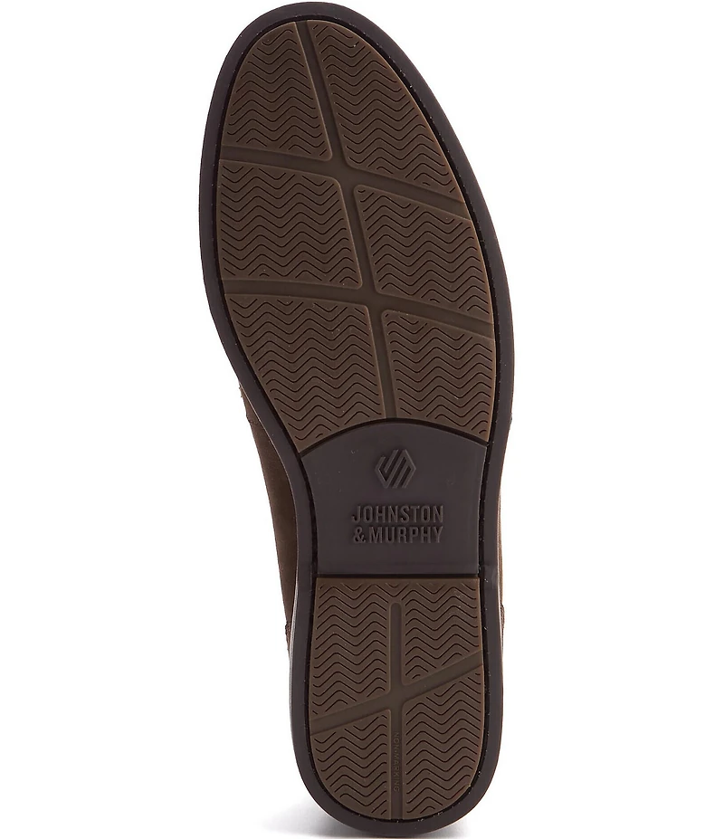 Johnston & Murphy Men's Ventura 2-Eye Nubuck Slip On Boat Shoes
